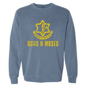 Guns N Moses Israel Defense Forces Idf Tzahal Krav Maga Garment-Dyed Sweatshirt