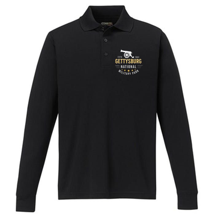 Gettysburg National Military Park Performance Long Sleeve Polo