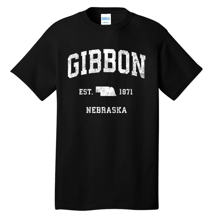 Gibbon Nebraska Ne Vintage Athletic Sports Tall T-Shirt