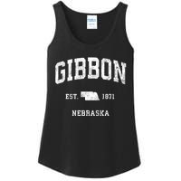 Gibbon Nebraska Ne Vintage Athletic Sports Ladies Essential Tank