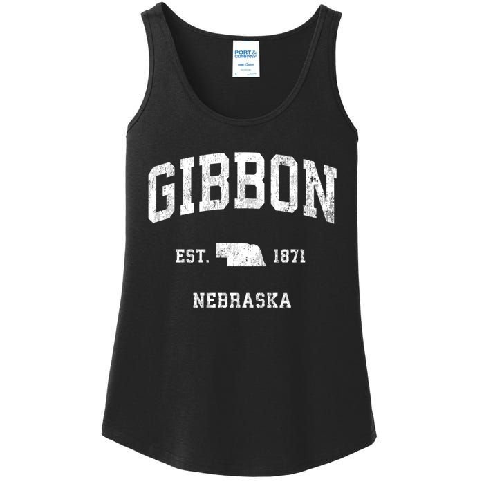 Gibbon Nebraska Ne Vintage Athletic Sports Ladies Essential Tank