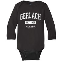 Gerlach Nevada Nv Vintage Sports Established Baby Long Sleeve Bodysuit