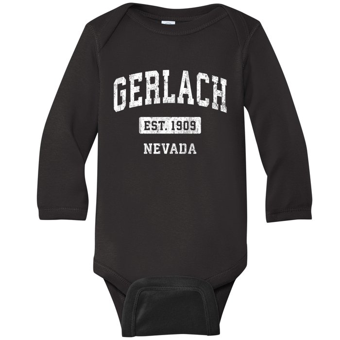 Gerlach Nevada Nv Vintage Sports Established Baby Long Sleeve Bodysuit