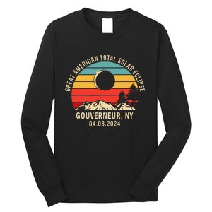 Gouverneur Ny New York Total Solar Eclipse 2024 Long Sleeve Shirt