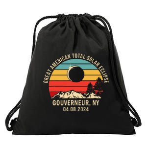 Gouverneur Ny New York Total Solar Eclipse 2024 Drawstring Bag