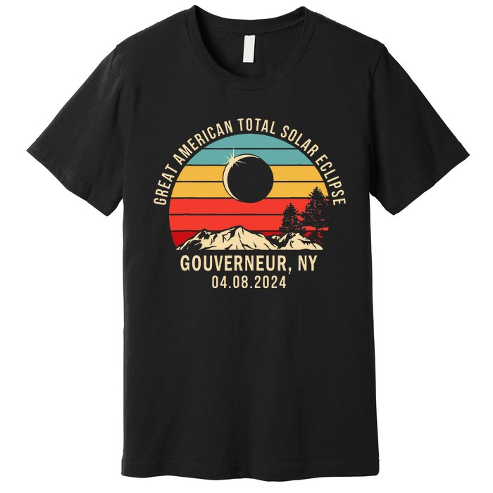 Gouverneur Ny New York Total Solar Eclipse 2024 Premium T-Shirt