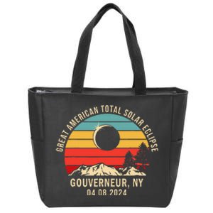 Gouverneur Ny New York Total Solar Eclipse 2024 Zip Tote Bag