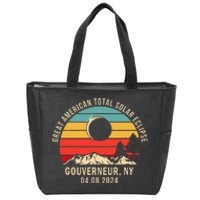 Gouverneur Ny New York Total Solar Eclipse 2024 Zip Tote Bag