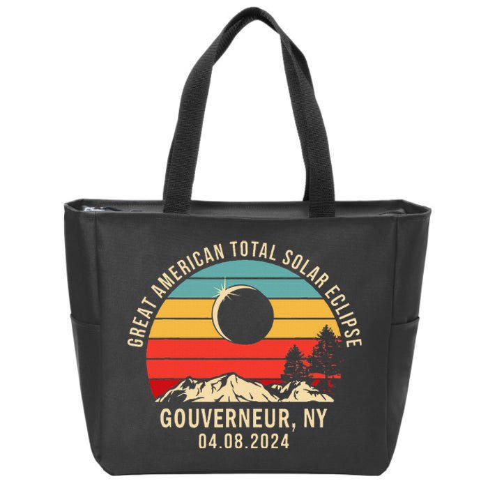 Gouverneur Ny New York Total Solar Eclipse 2024 Zip Tote Bag