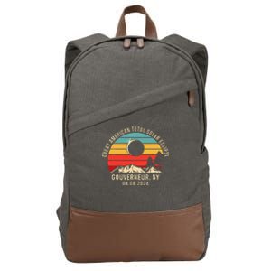 Gouverneur Ny New York Total Solar Eclipse 2024 Cotton Canvas Backpack