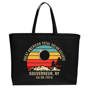 Gouverneur Ny New York Total Solar Eclipse 2024 Cotton Canvas Jumbo Tote