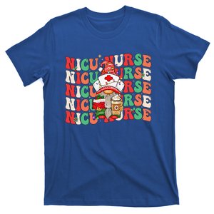 Groovy NICU Nurse Christmas Gnome Costume Neonatal Nurse T-Shirt