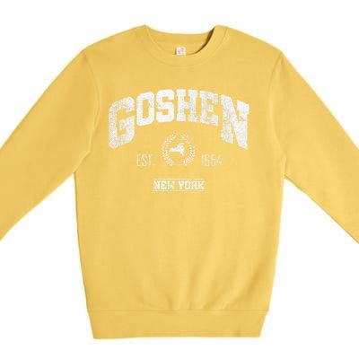 Goshen Ny New York Vintage Throwback Premium Crewneck Sweatshirt