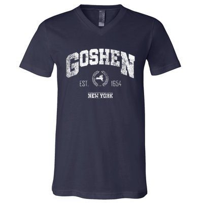 Goshen Ny New York Vintage Throwback V-Neck T-Shirt