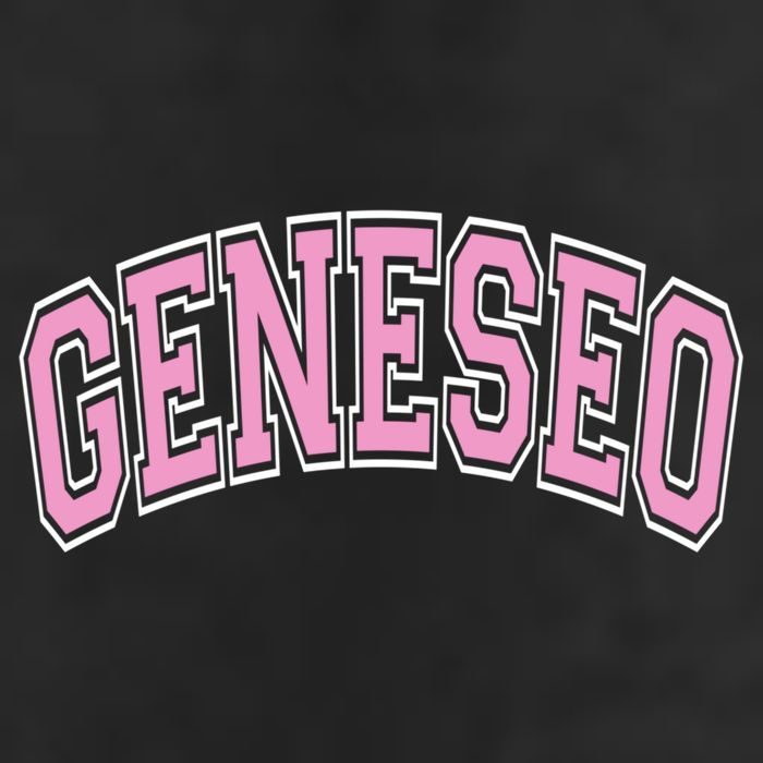 Geneseo Ny New York Varsity Style Pink Text Meaningful Gift Hat