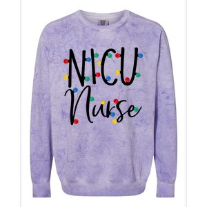 G5r7 Nicu Nurse Christmas Pajama Merry Xmas Nicu Nursing Funny Gift Colorblast Crewneck Sweatshirt