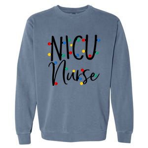 G5r7 Nicu Nurse Christmas Pajama Merry Xmas Nicu Nursing Funny Gift Garment-Dyed Sweatshirt