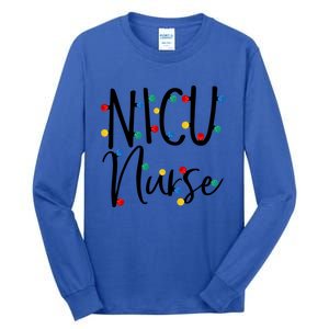 G5r7 Nicu Nurse Christmas Pajama Merry Xmas Nicu Nursing Funny Gift Tall Long Sleeve T-Shirt