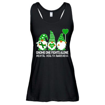 Gnome One Fights Alone Mental Health Awareness Ladies Essential Flowy Tank