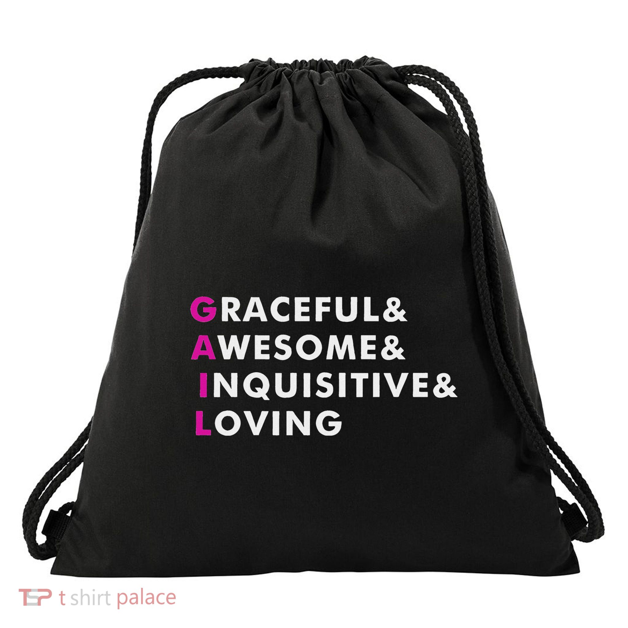 Gail Name Personalized Gift Drawstring Bag