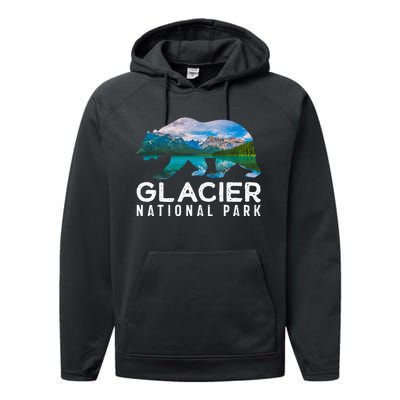 Glacier National Park Montana National Park Performance Fleece Hoodie