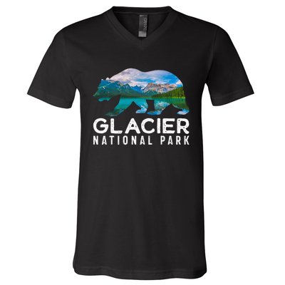 Glacier National Park Montana National Park V-Neck T-Shirt