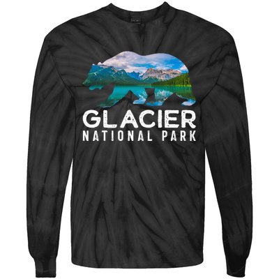 Glacier National Park Montana National Park Tie-Dye Long Sleeve Shirt