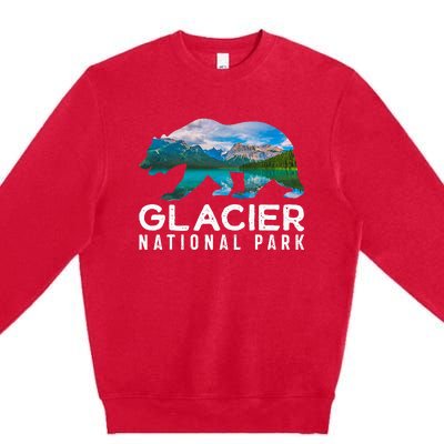 Glacier National Park Montana National Park Premium Crewneck Sweatshirt