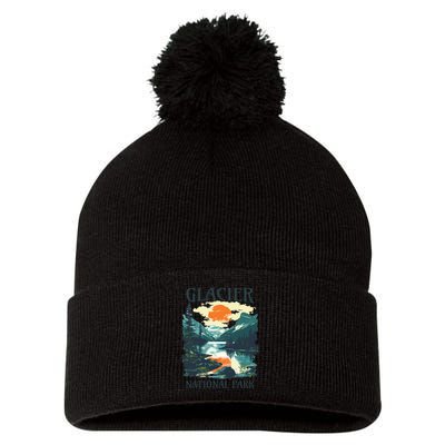 Glacier National Park Pom Pom 12in Knit Beanie