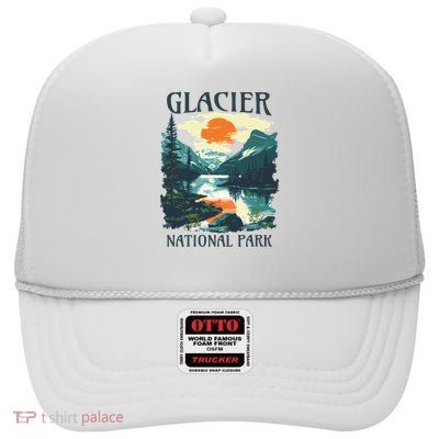 Glacier National Park High Crown Mesh Back Trucker Hat