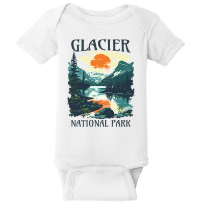 Glacier National Park Baby Bodysuit