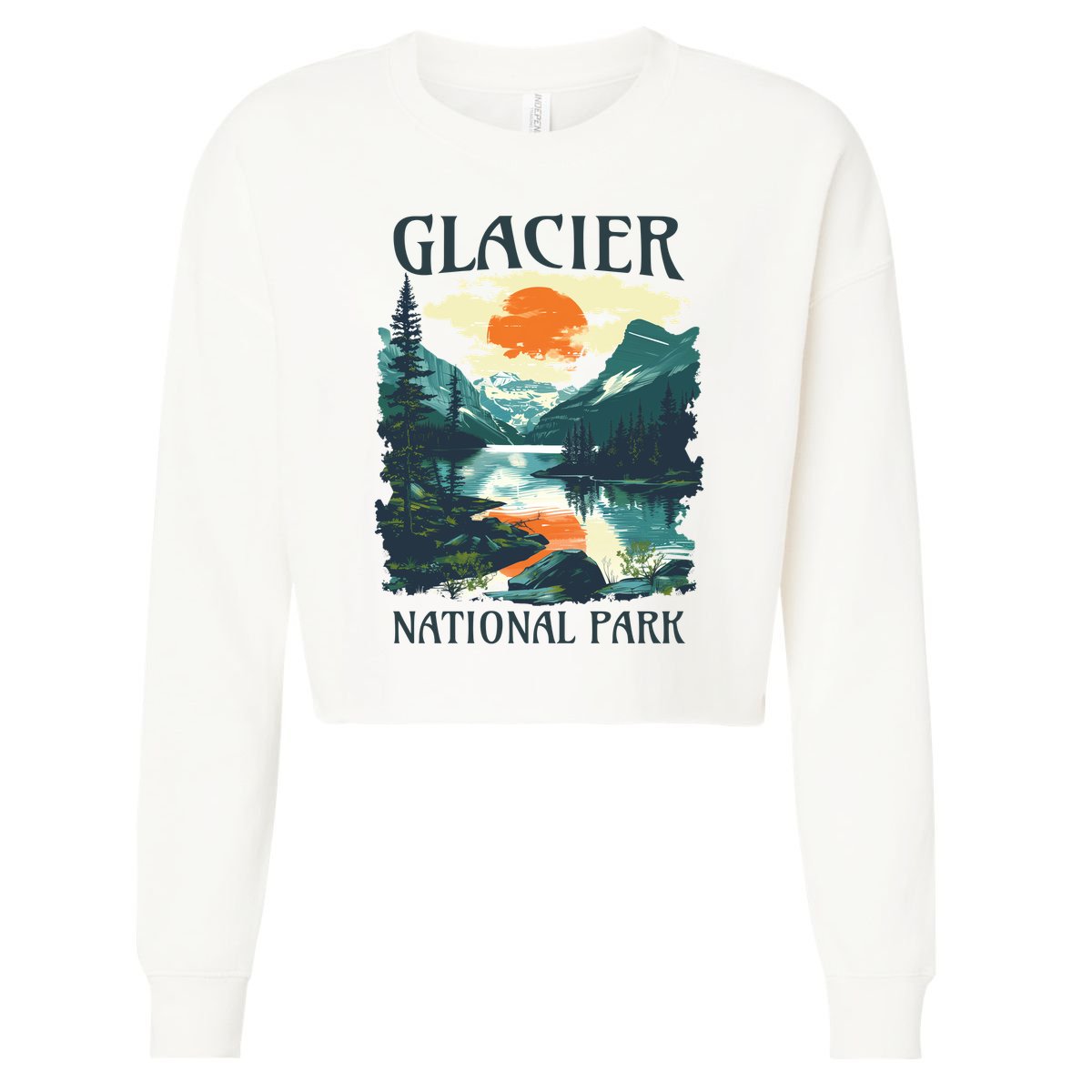 Glacier National Park Cropped Pullover Crew