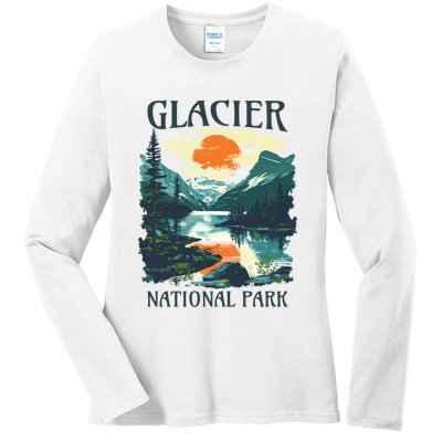 Glacier National Park Ladies Long Sleeve Shirt