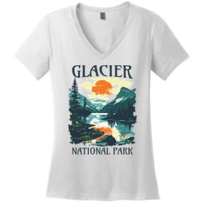 Glacier National Park Women's V-Neck T-Shirt