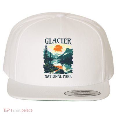 Glacier National Park Wool Snapback Cap