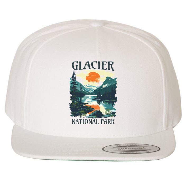 Glacier National Park Wool Snapback Cap