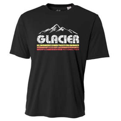 Glacier National Park Retro Mountain Souvenir Cooling Performance Crew T-Shirt