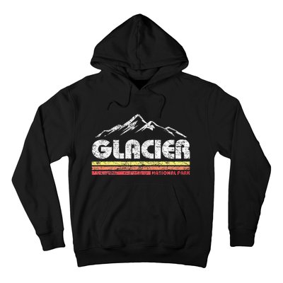 Glacier National Park Retro Mountain Souvenir Hoodie