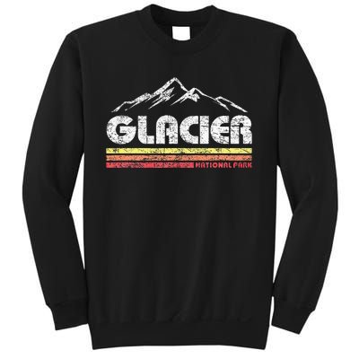 Glacier National Park Retro Mountain Souvenir Sweatshirt