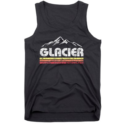 Glacier National Park Retro Mountain Souvenir Tank Top