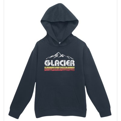 Glacier National Park Retro Mountain Souvenir Urban Pullover Hoodie