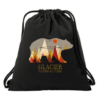 Glacier National Park Grizzly Bear Montana Drawstring Bag