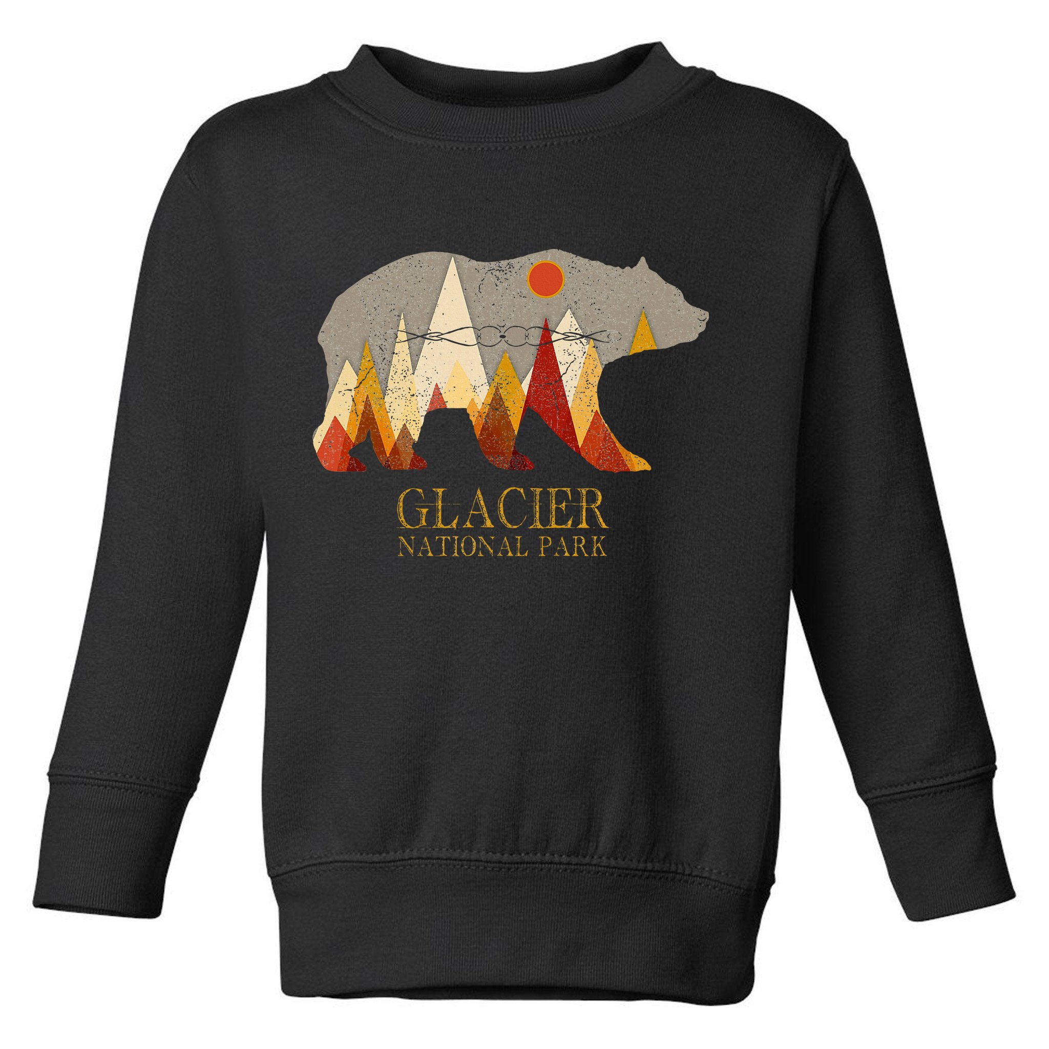 Glacier National Park Grizzly Bear Montana Toddler Sweatshirt