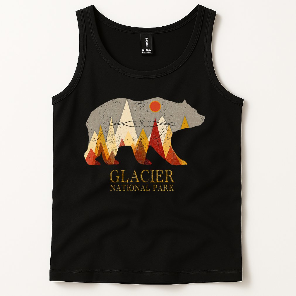 Glacier National Park Grizzly Bear Montana Tank Top