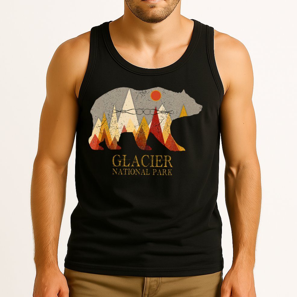 Glacier National Park Grizzly Bear Montana Tank Top