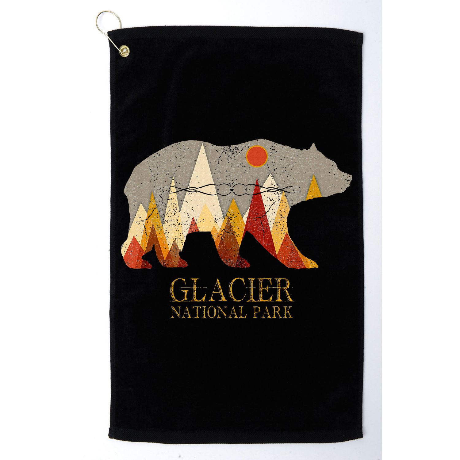 Glacier National Park Grizzly Bear Montana Golf Towel