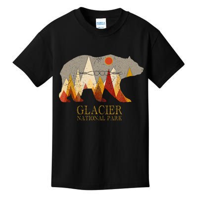 Glacier National Park Grizzly Bear Montana Kids T-Shirt