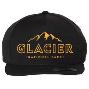 Glacier National Park Montana Hiking Souvenir Wool Snapback Cap