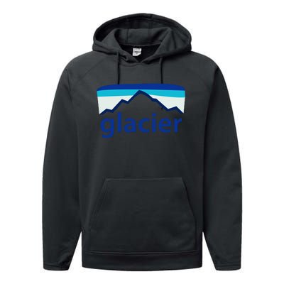 Glacier National Park Cricut File Performance Fleece Hoodie