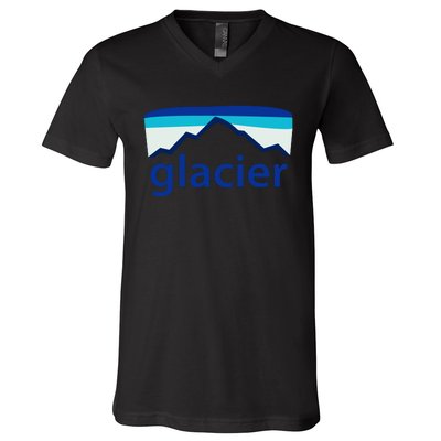 Glacier National Park Cricut File V-Neck T-Shirt